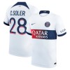 Oficiální Fotbalový Dres Paris Saint-Germain C. Soler 28 Hostující 2023-24 pro Muži